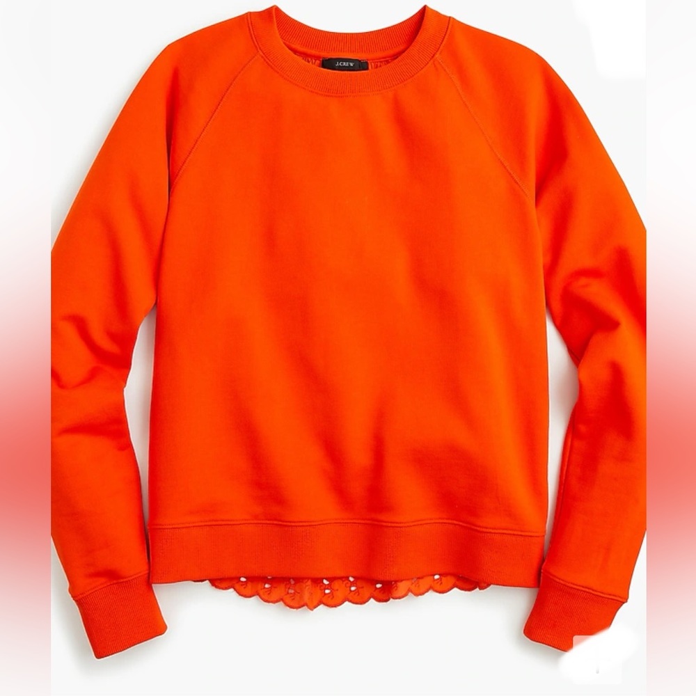 J Crew Eyelet-back Sweatshirt